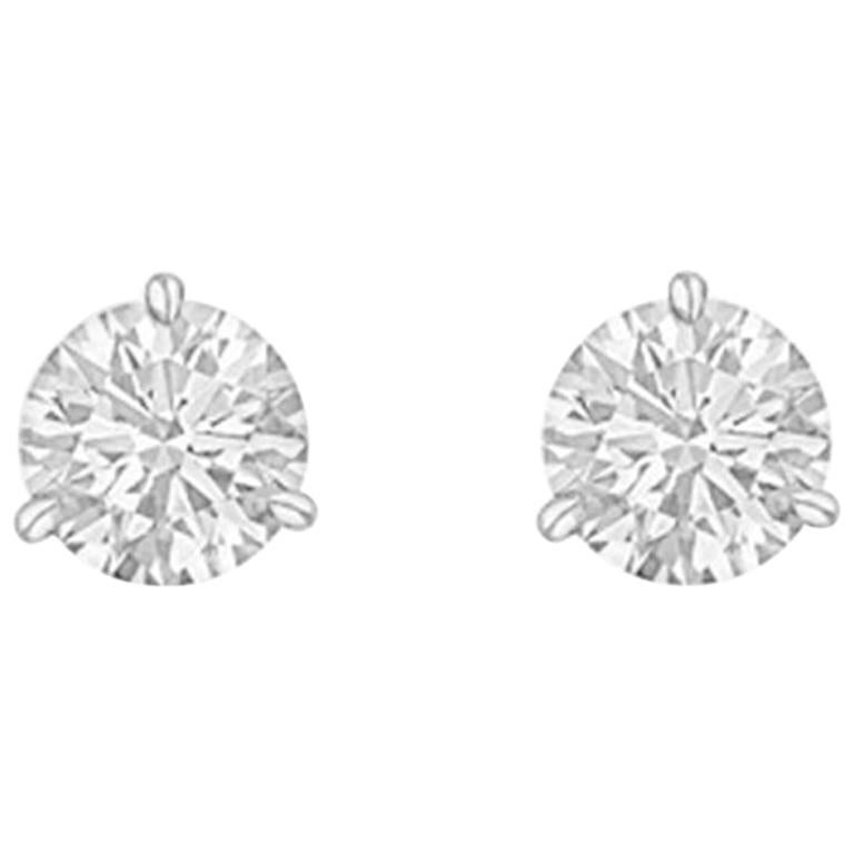 Round Brilliant Diamond Stud Earrings '2.01 Carat'