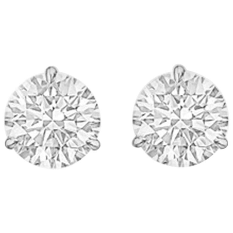 Round Brilliant Diamond Stud Earrings '2.40 Carat'