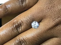 Round Brilliant Diamond Weighing 1.75 Carat GIA D/ SI 1, Triple Excellent