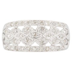 Diamanti tondi Brillianti in fascia d
oro bianco 14K