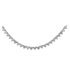 Round Brilliant Diamonds Tennis Necklace