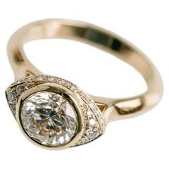 Round Brilliant Halo Diamond Ring Brilliant White 14K Gold Pure Sophistication