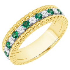 Round Brilliant Statement 18K Yellow Gold Elegant Sparkle Heirloom