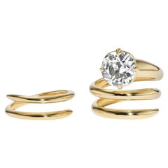 Round Brilliant Statement Brilliant White 14K Gold Elegant Sparkle Signature