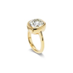 Round Brilliant Statement Brilliant White 14K White Gold Classic Charm