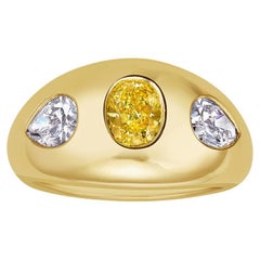 Round Brilliant Statement Fancy Yellow 14K Gold Colour-Collector’s Treasure