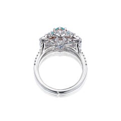 Round Brilliant Statement Fancy Yellow 14K White Gold Rare Fancy-Color Splendour
