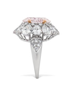 fancy Light Pink Diamond Ring Statement  Royal Radiance Diamond Ring