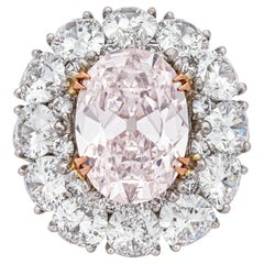 fancy Light Pink Diamond Ring Statement  Royal Radiance Diamond Ring