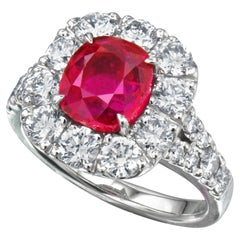 Round Brilliant Statement Ruby Red 14K Gold Graceful Brilliance Modern Classic
