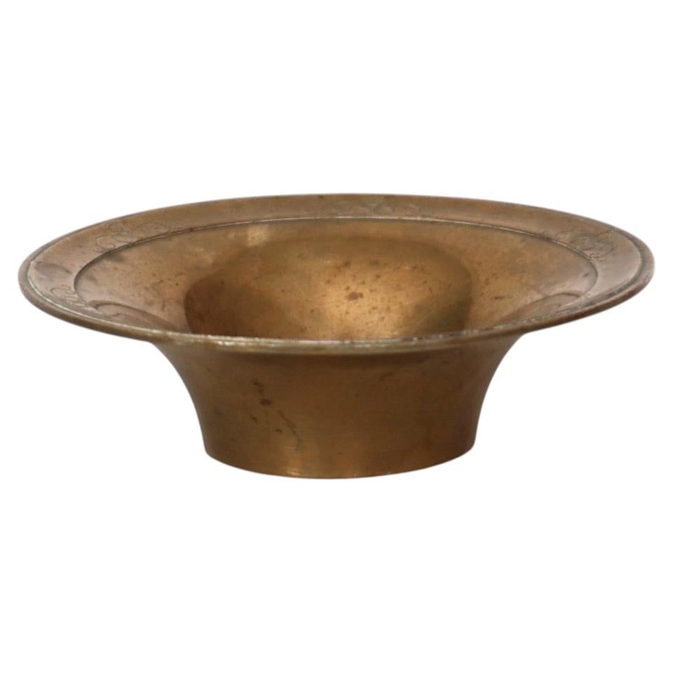 Round Bronze Bowl designed by Just Andersen, 1920s, Denmark