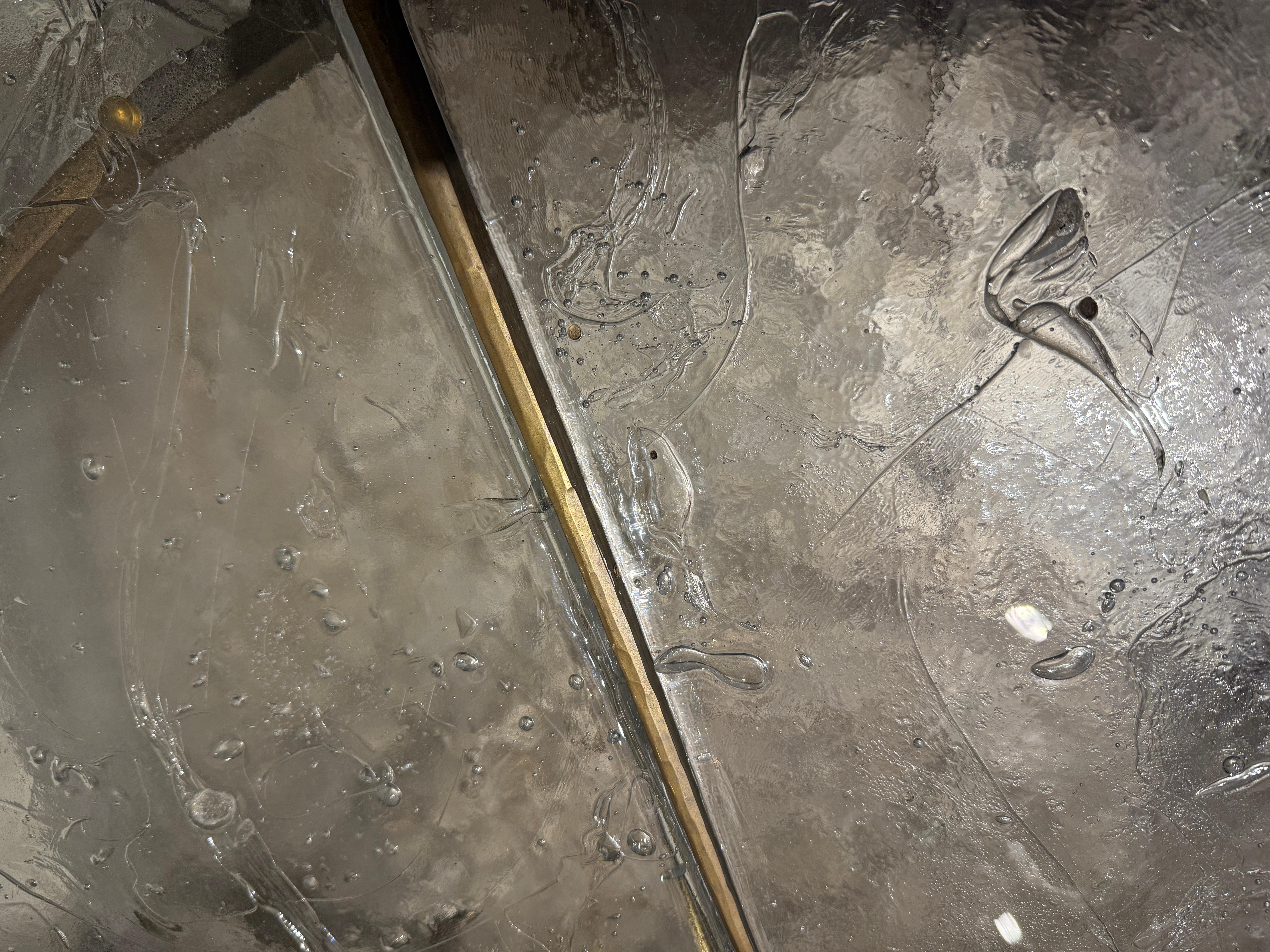 Tavolino rotondo in bronzo Lothar Klute 1984 In condizioni buone in vendita a PARIS, FR