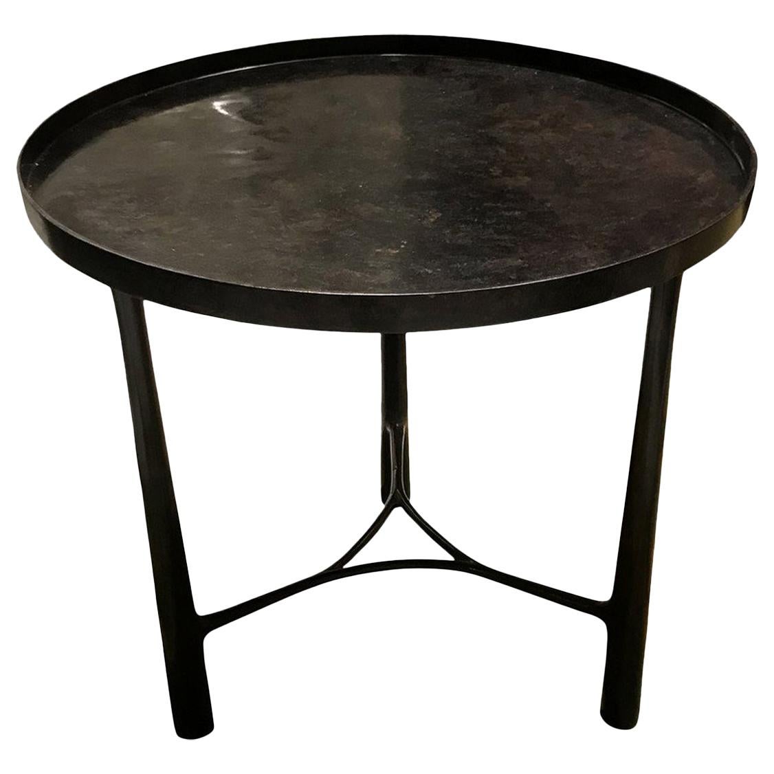 Round Bronze Side Table, Germany, Contemporary For Sale
