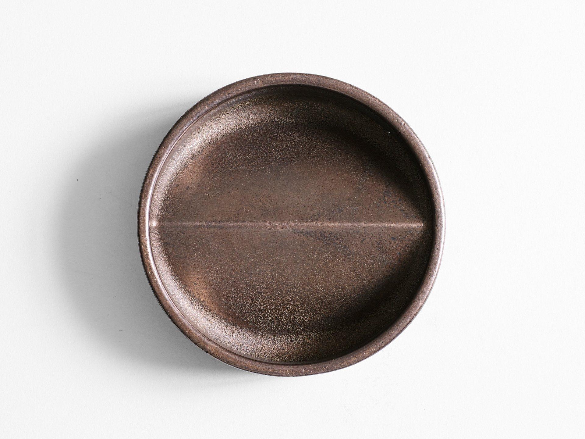 Modern Bronze Vide Poche Rond by Henry Wilson For Sale
