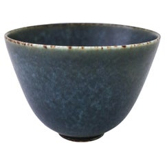 Round Brown Ceramic Bowl - Gunnar Nylund - Rörstrand - Mid-20th Century