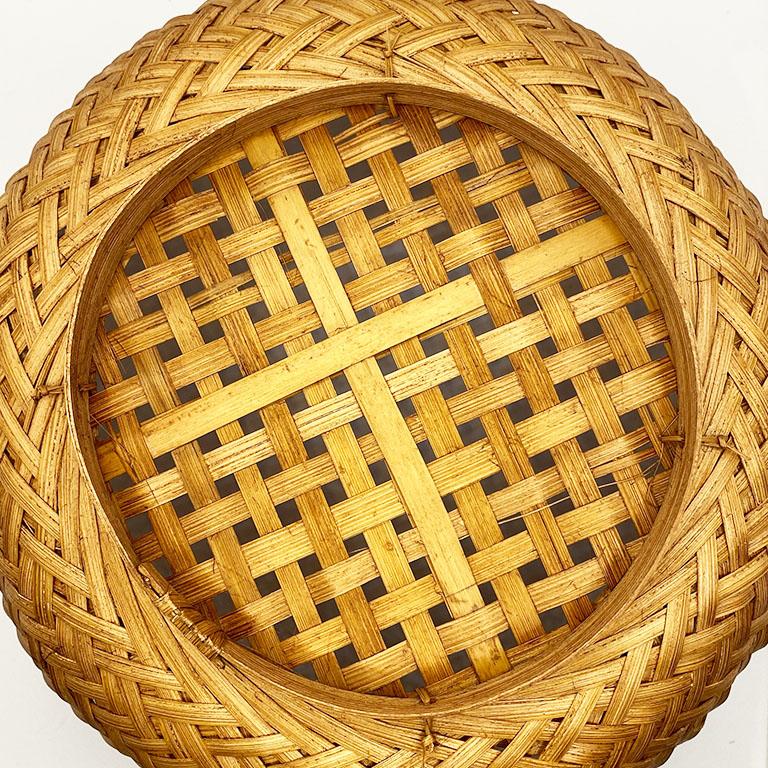 WavyEdgeSuit1x3 Bread Basket,Handmade Woven Rattan Storage Basket Round Bowl Shape for Fruit Chips Rolls,Set of 3 Size 