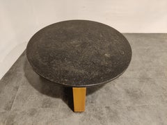 Round Brutalist Coffee Table, 1960s