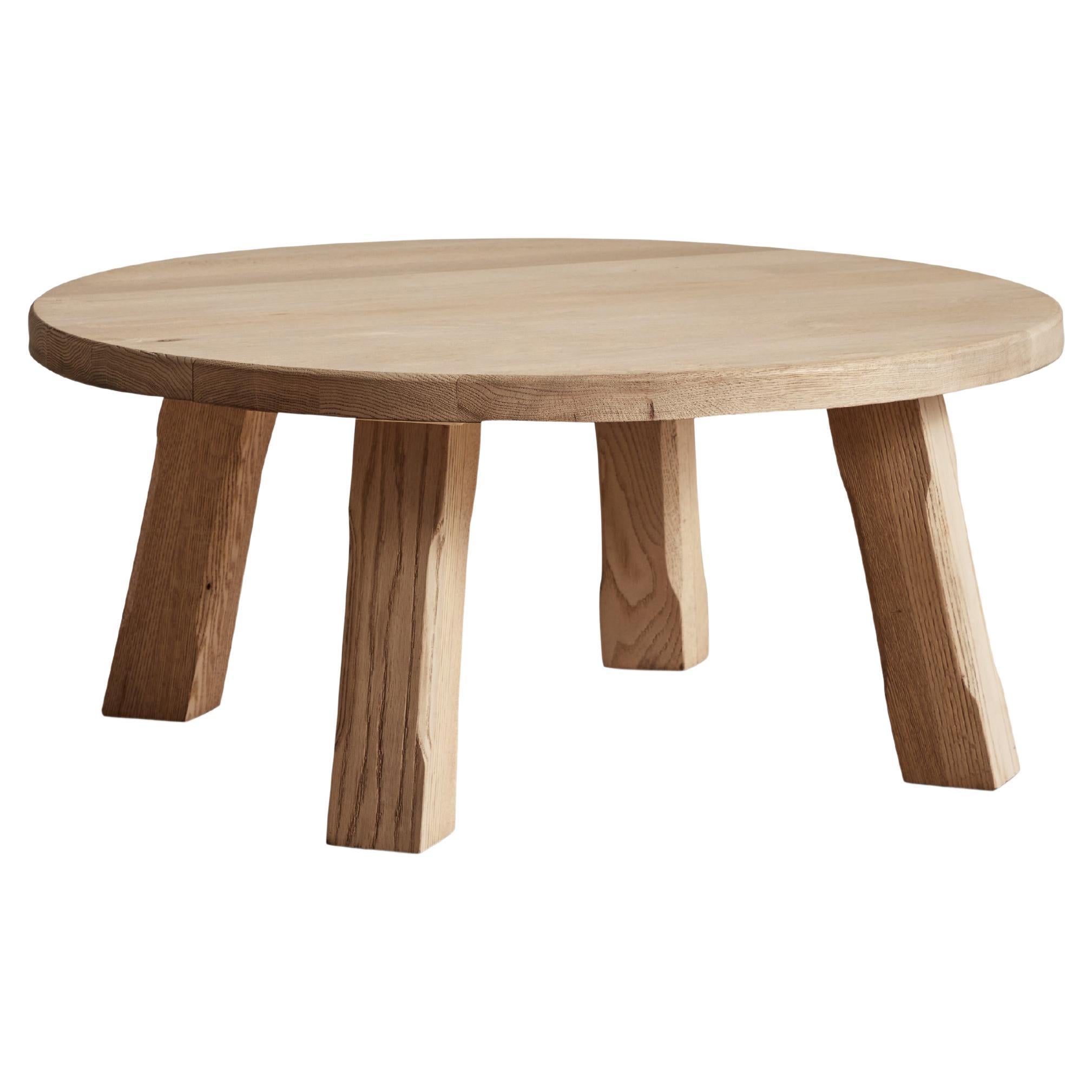 Round Brutalist Coffee Table  For Sale