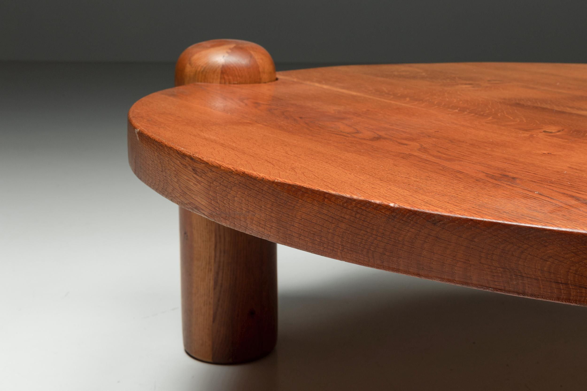 Late 20th Century Round Brutalist Coffee Table, the Netherlands, Wabi-Sabi Inspired, 1970's