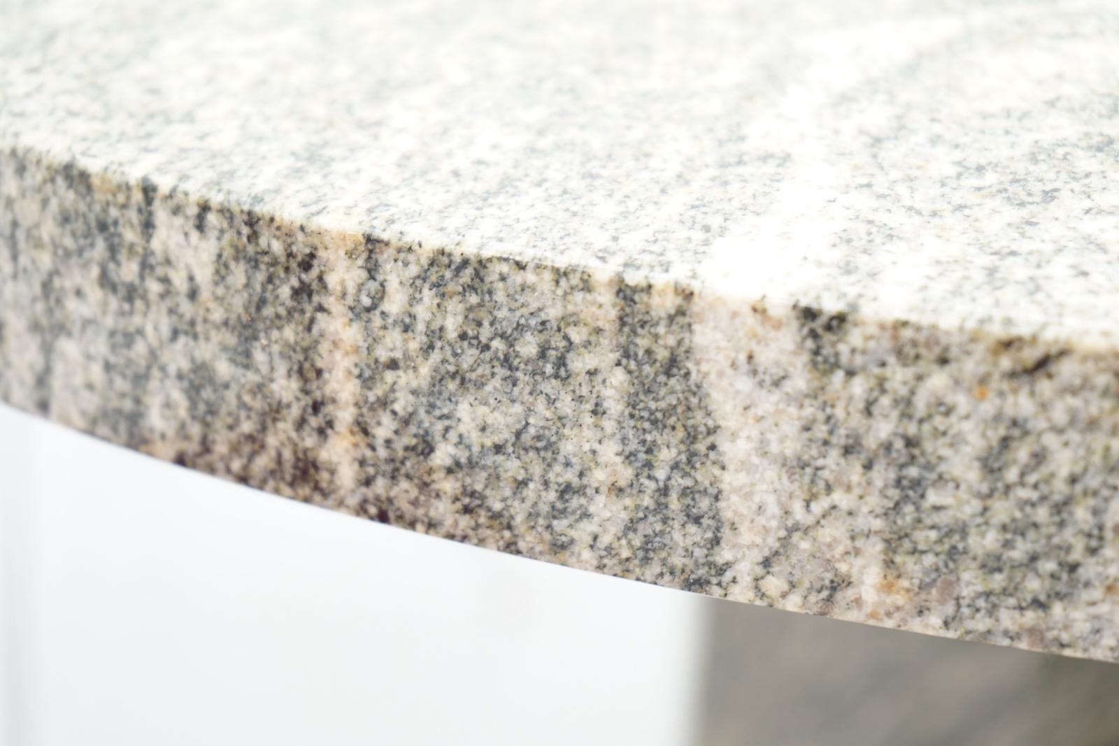 Late 20th Century Round Brutalist Style Granite Stone Dining Table, 1970s For Sale