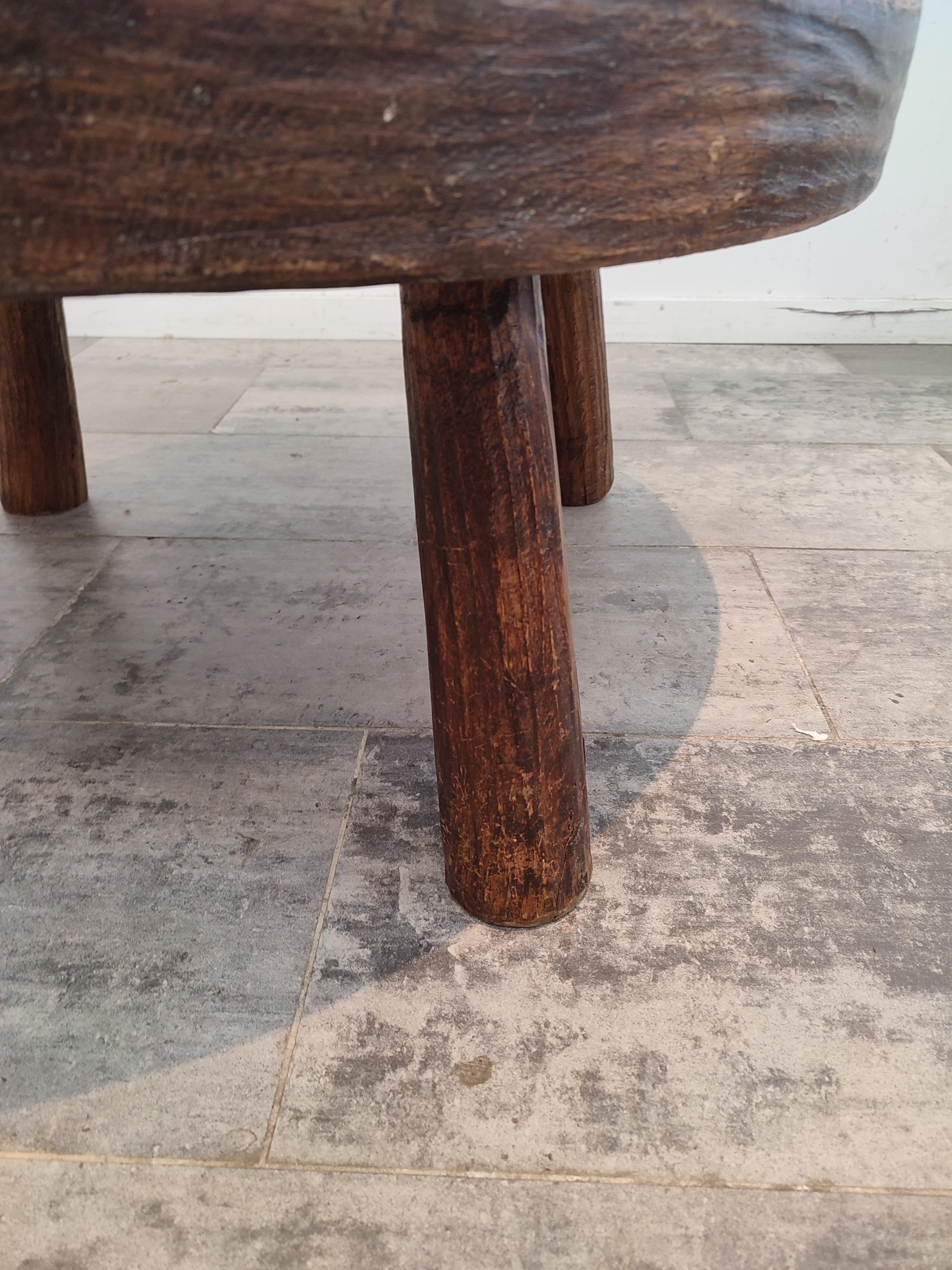 Round Brutalist Wabi Sabi Coffee Table In Good Condition In Waasmunster, BE