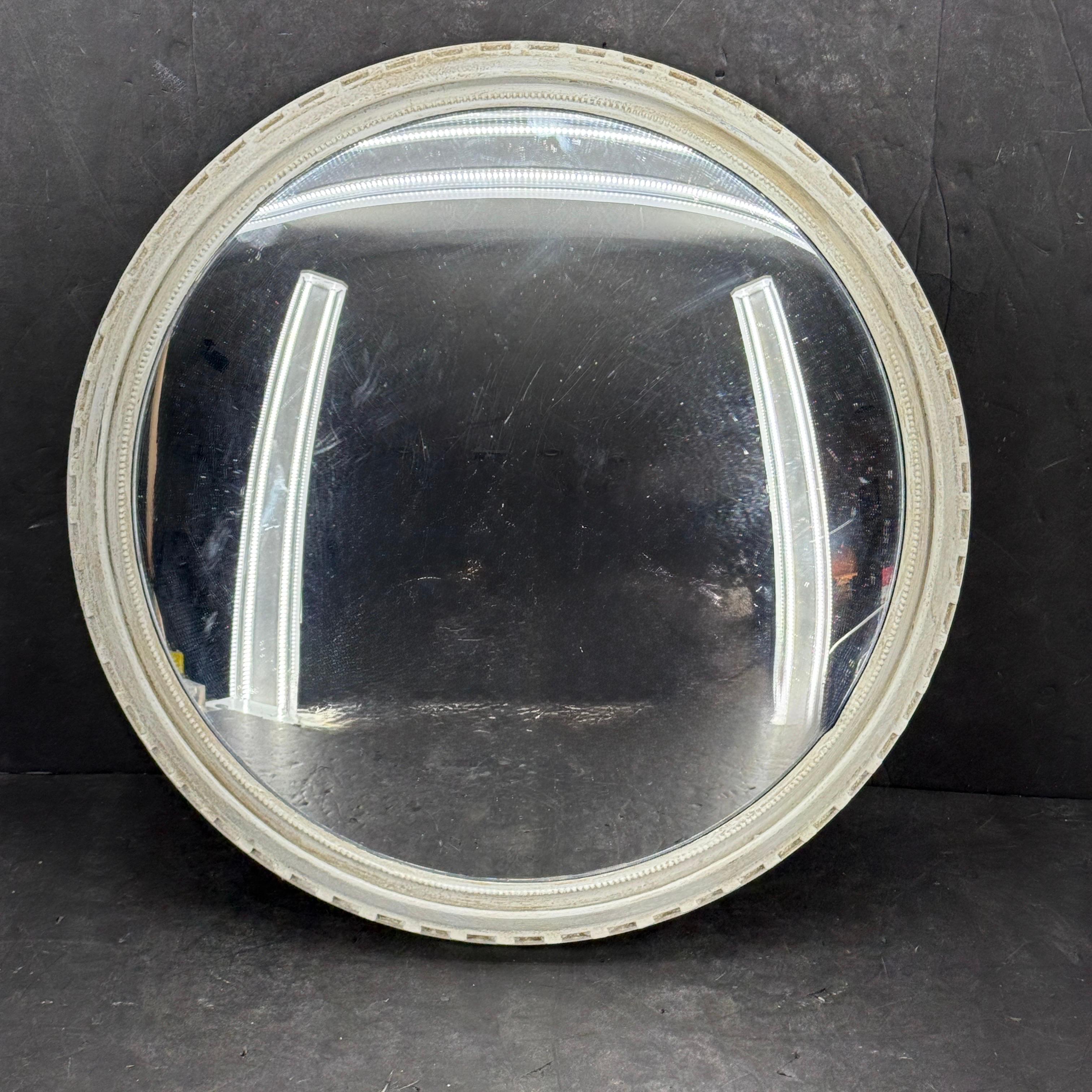 Round Bullseye Wall Mirror Gustavian Style Painted For Sale 8