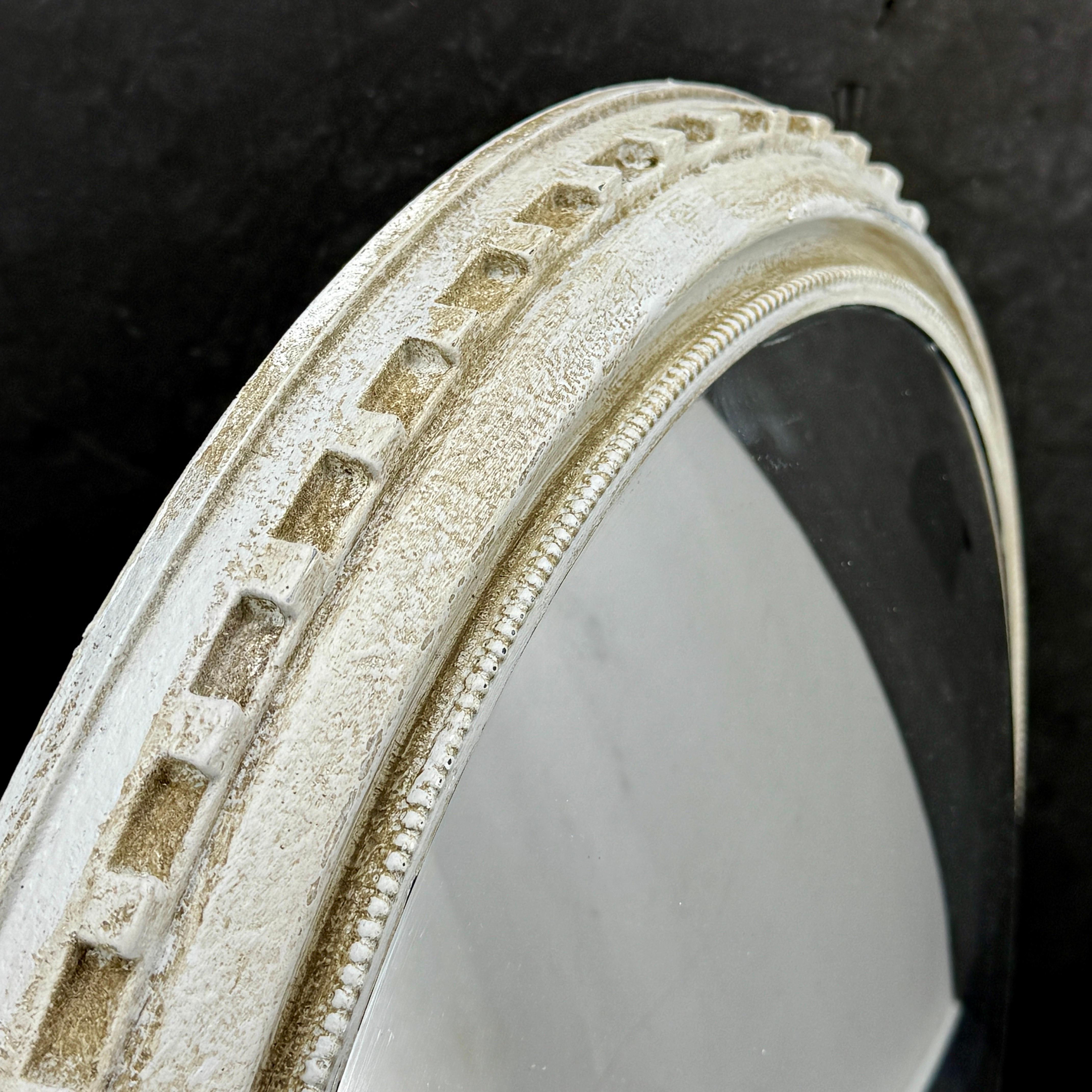 Round Bullseye Wall Mirror Gustavian Style Painted For Sale 9