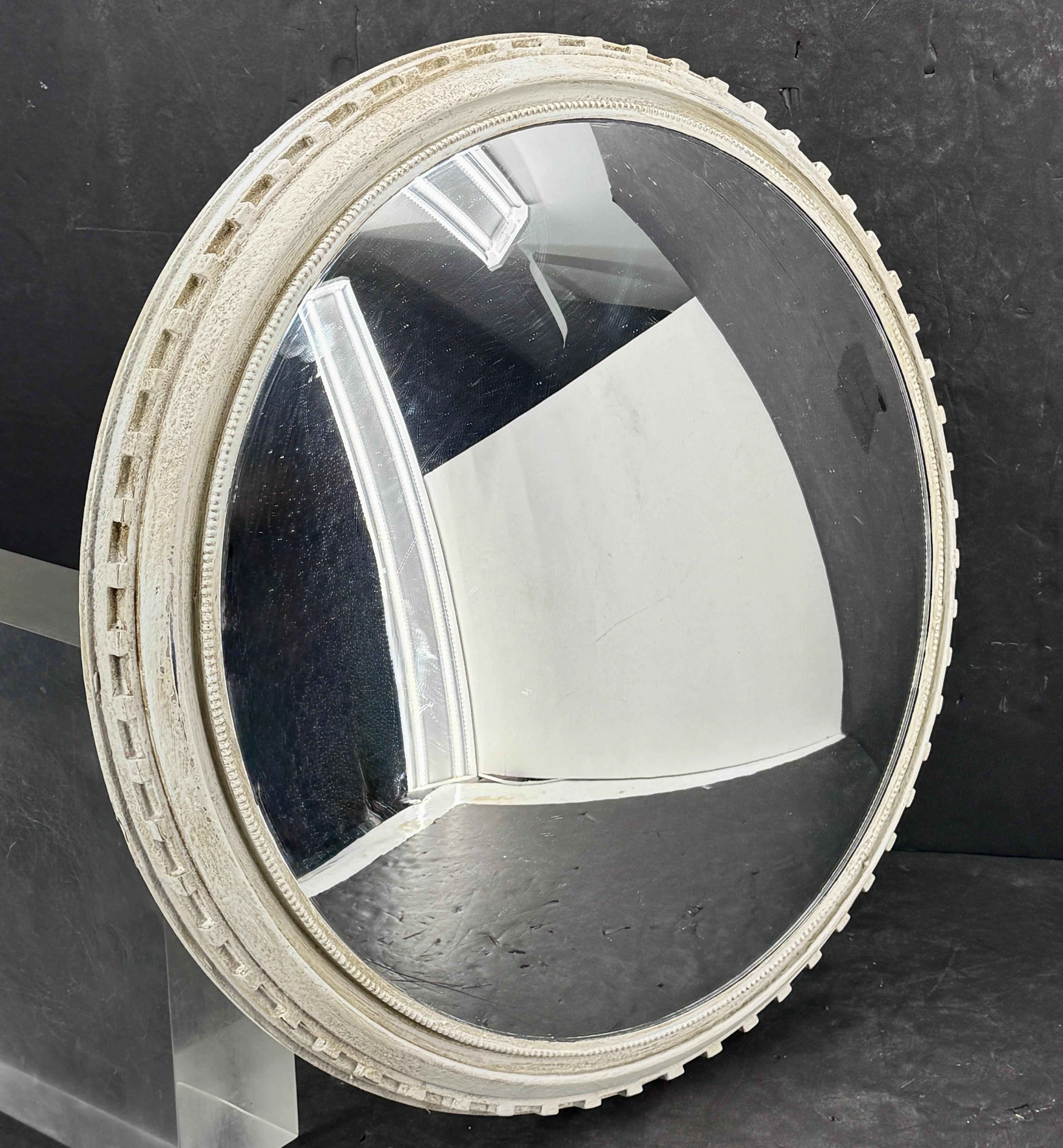 Round Bullseye Wall Mirror Gustavian Style Painted For Sale 2