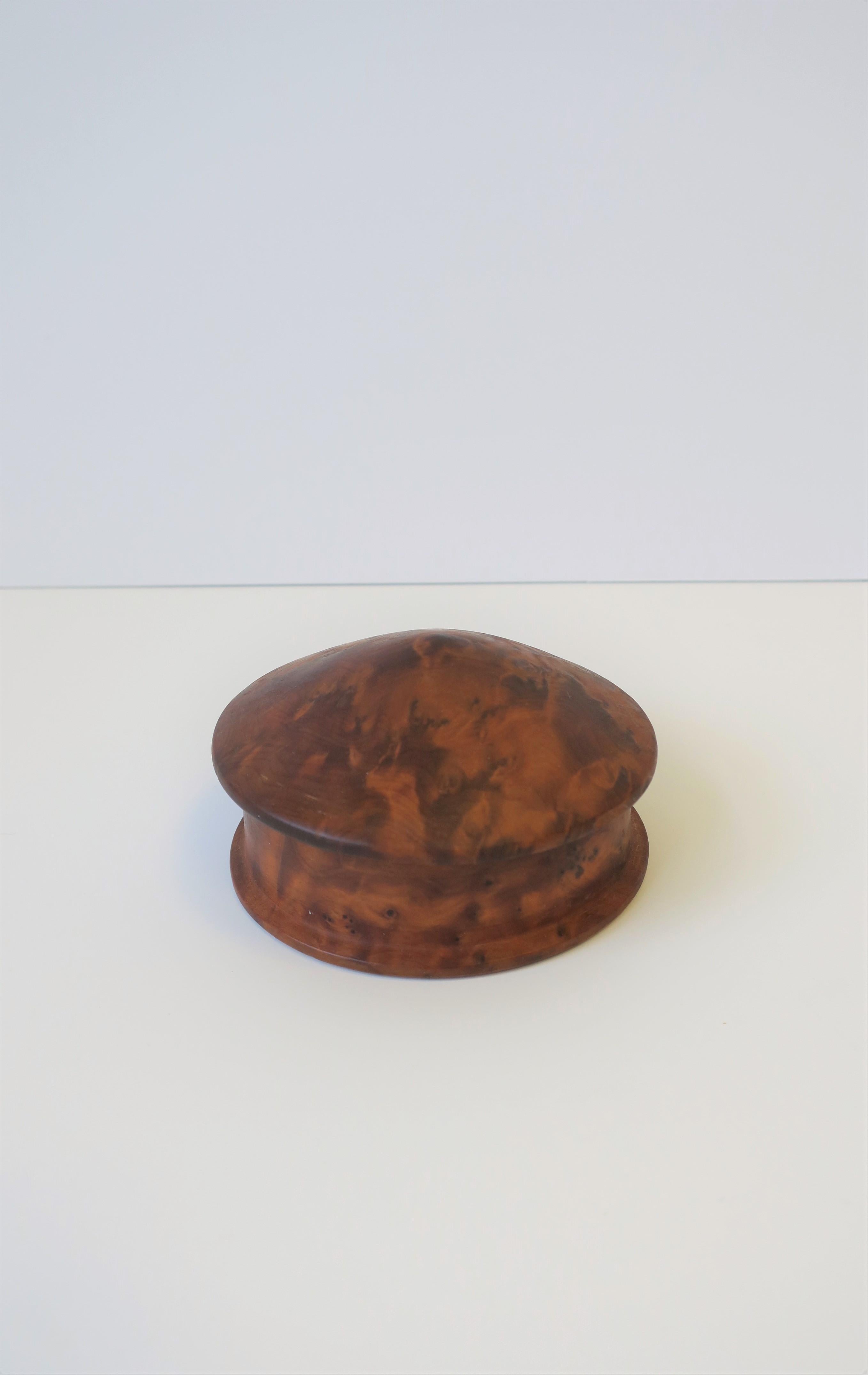 20th Century Burl Wood Jewelry Box For Sale