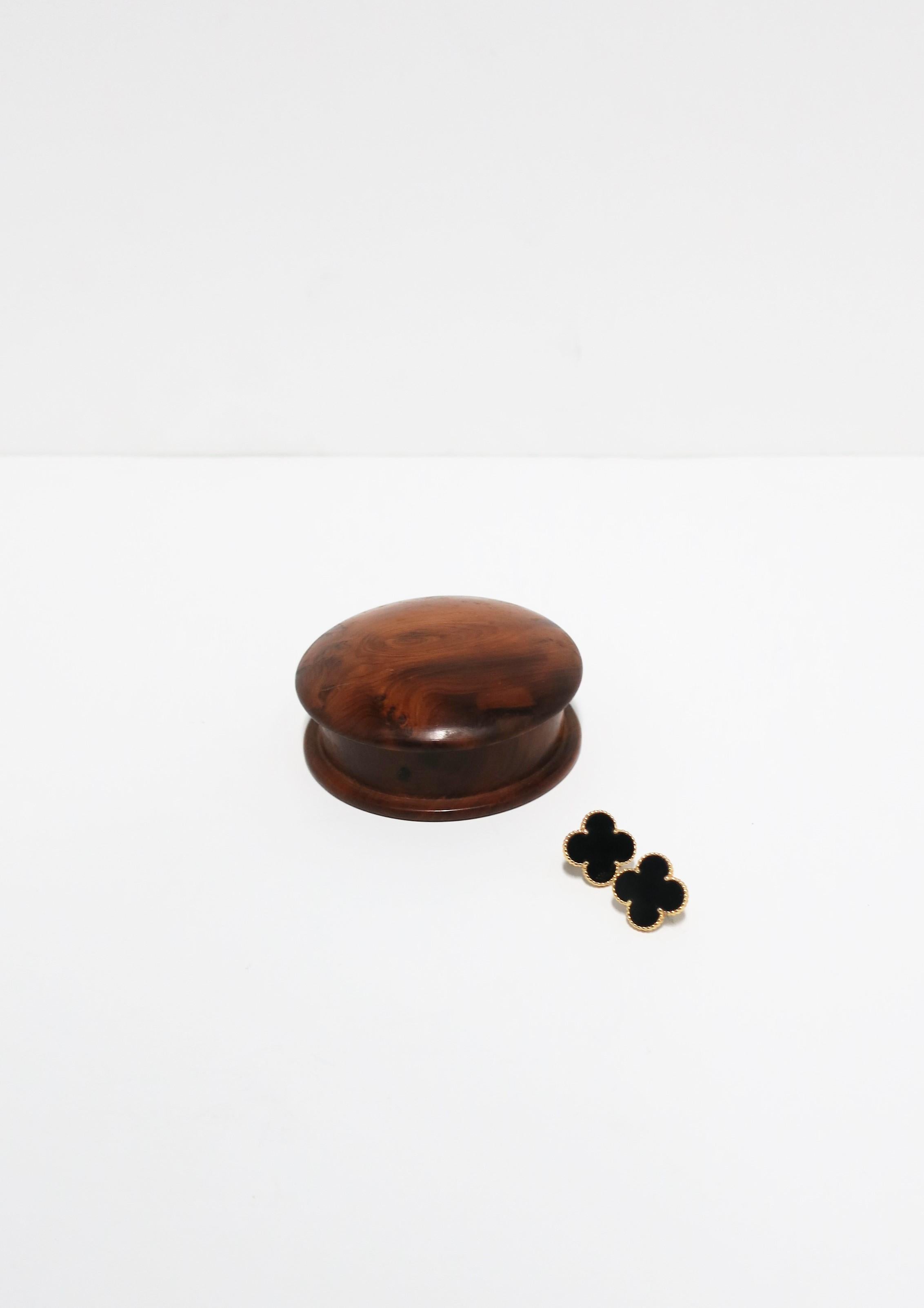 Hand-Crafted Burl Wood Jewelry Box For Sale