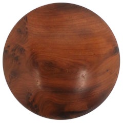Round Burl Wood Trinket or Jewelry Box