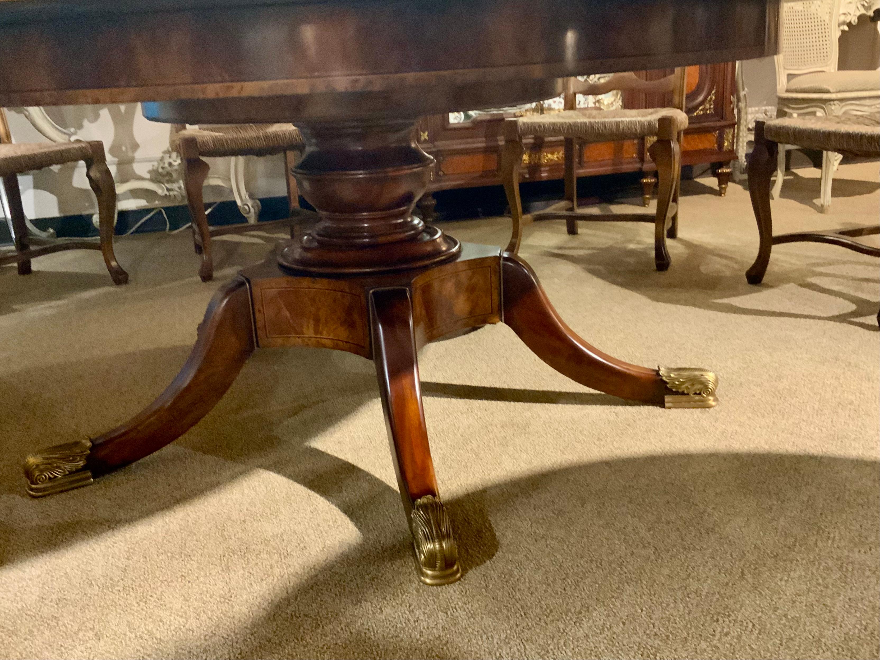 20th Century Round burled wood  Jupe dining table by Theodore Alexander
