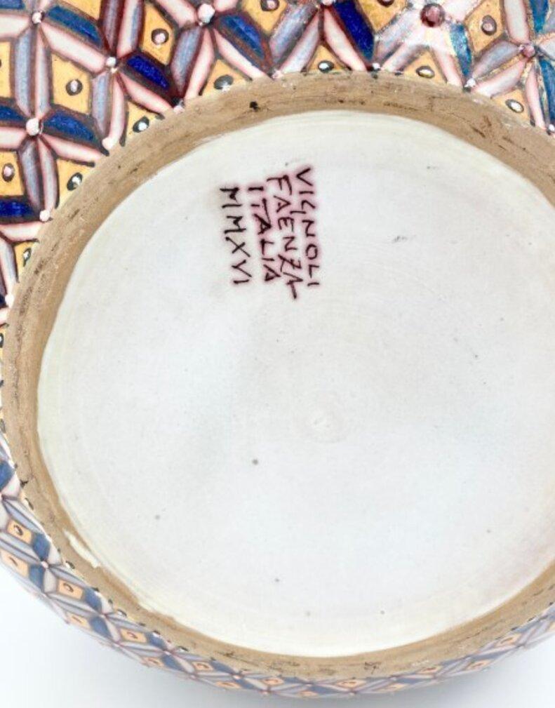 italien Vase byzantin rond d'Ivana et Saura Vignoli en vente