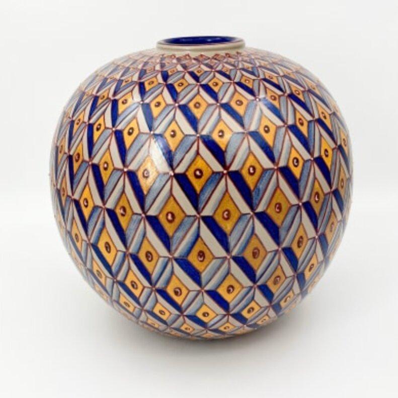 Vase byzantin rond d'Ivana et Saura Vignoli Excellent état - En vente à Atlanta, GA