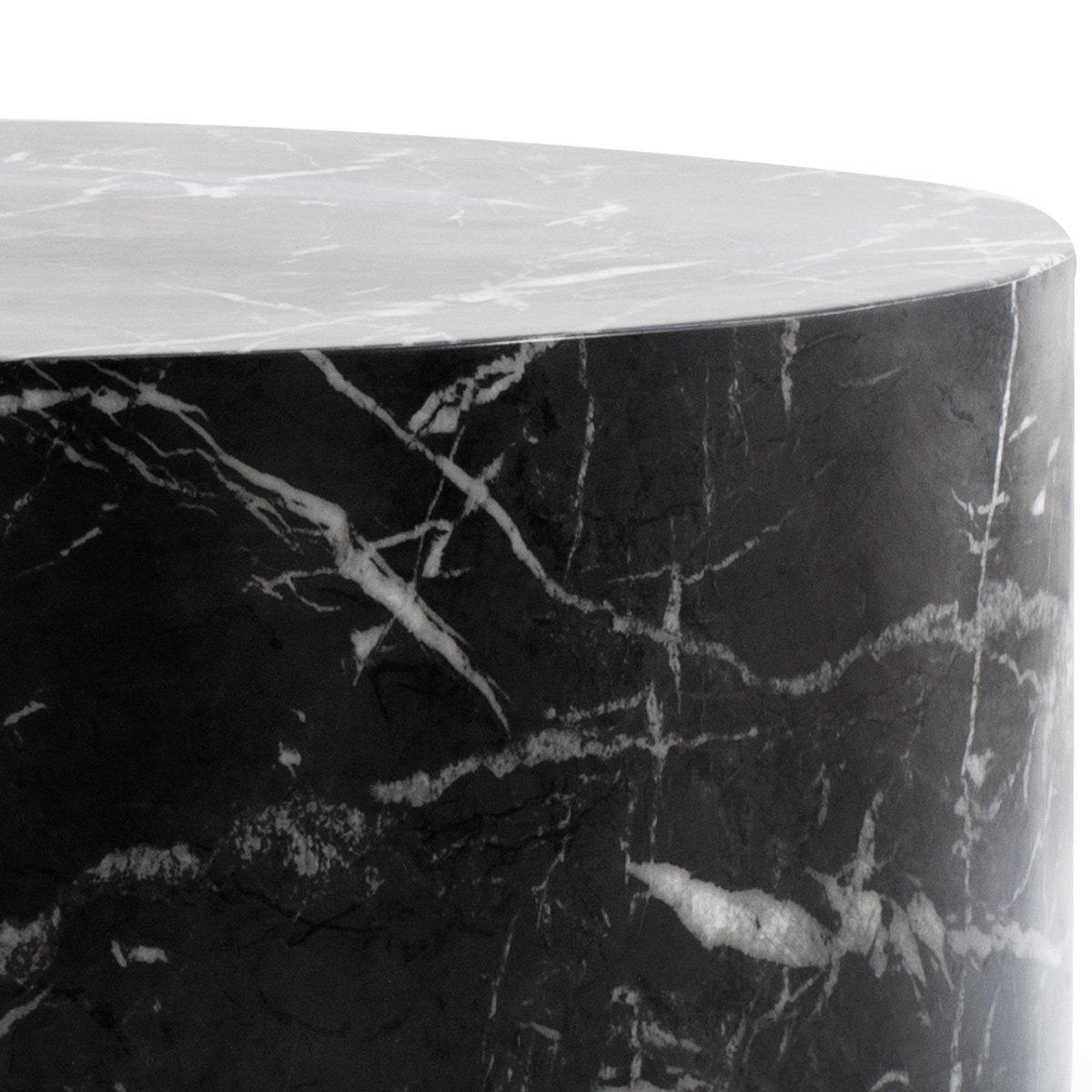 round black marble coffee table