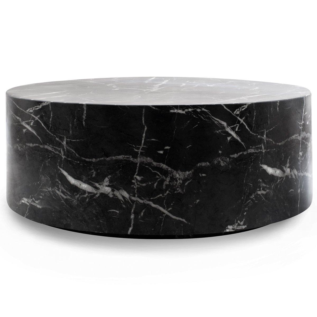 black marble round coffee table