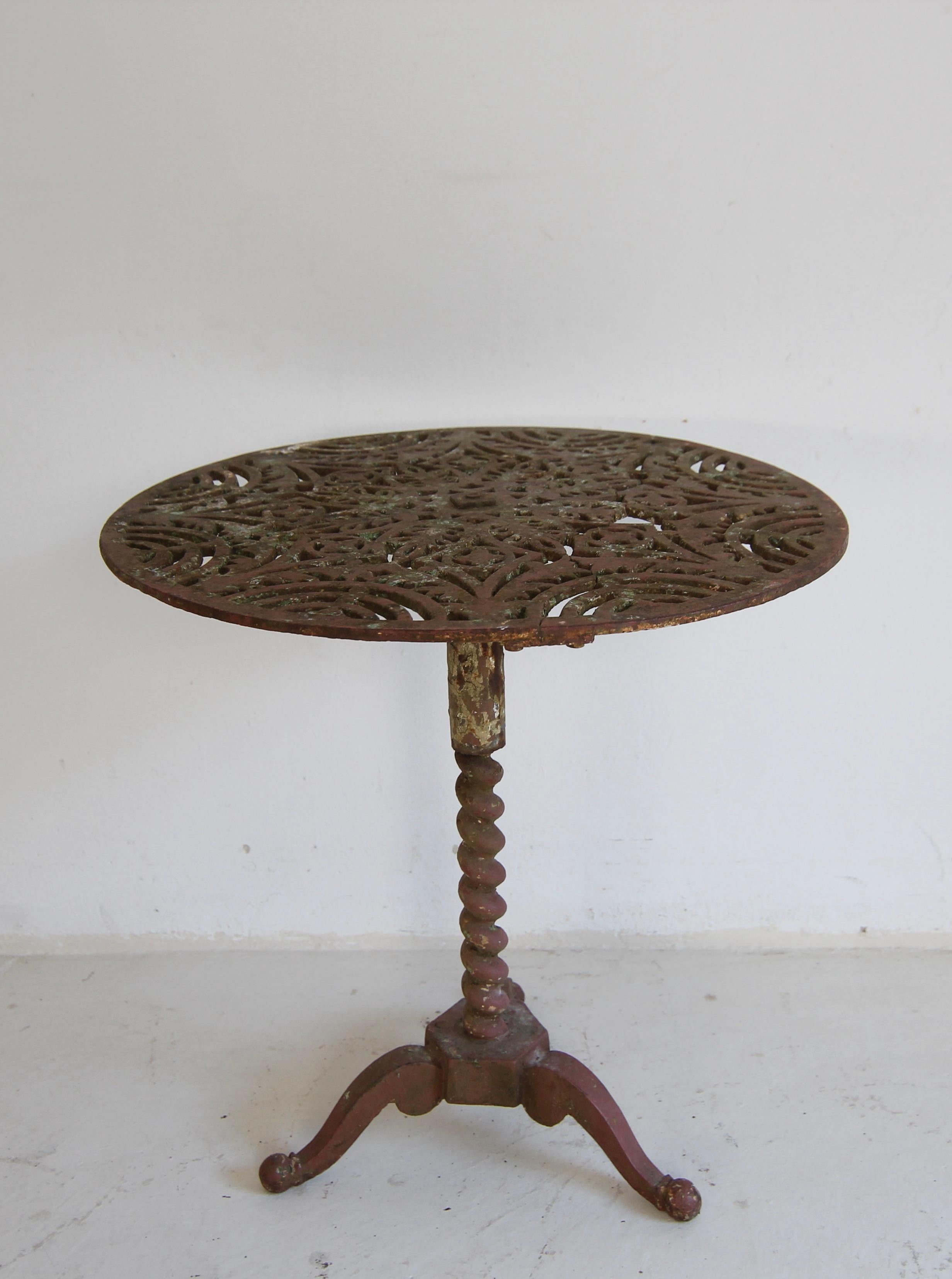 Round Cast Iron Table, around 1900 For Sale at 1stDibs