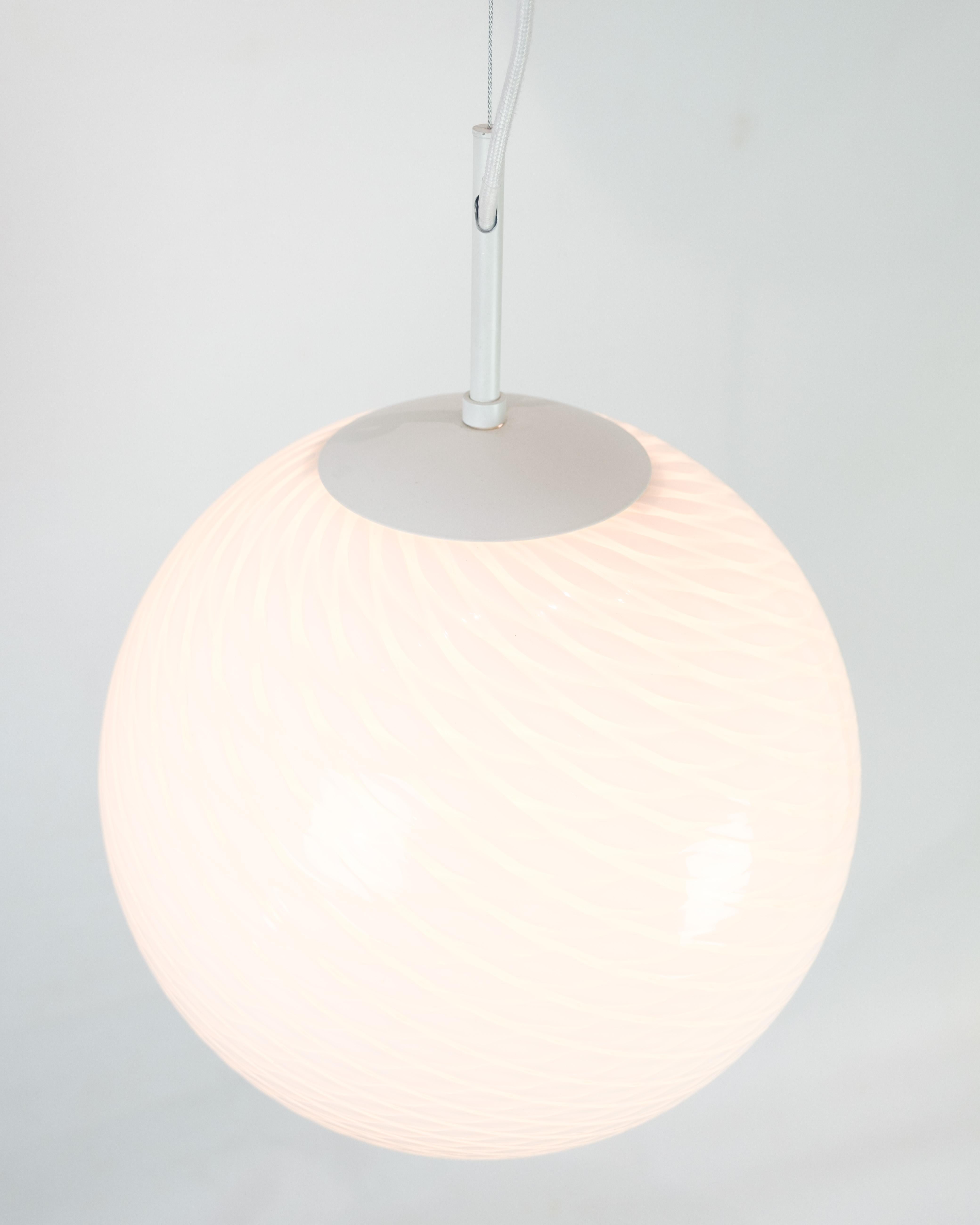 Round Ceiling Lamp Made In Verano Italien Glass 5