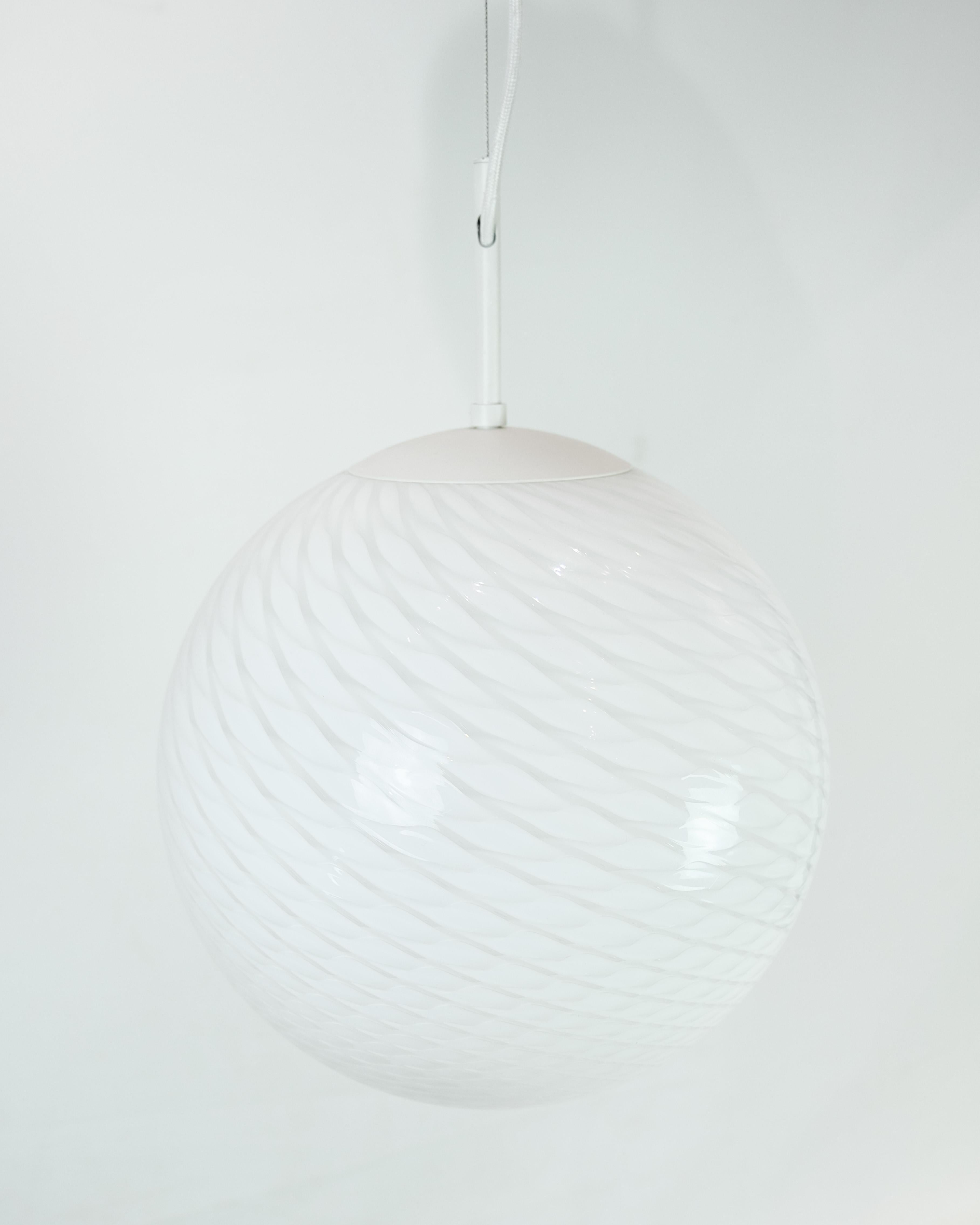 Round Ceiling Lamp Made In Verano Italien Glass 3