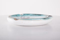 Round Ceramic Ashtray Polychrome Decoration