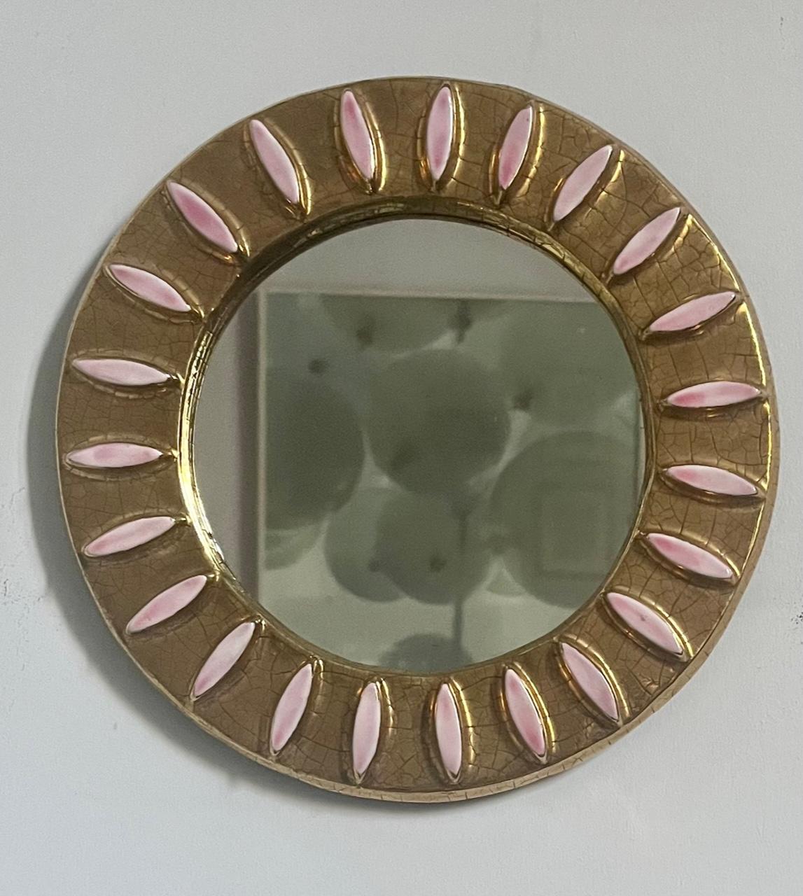 Round ceramic mirror 