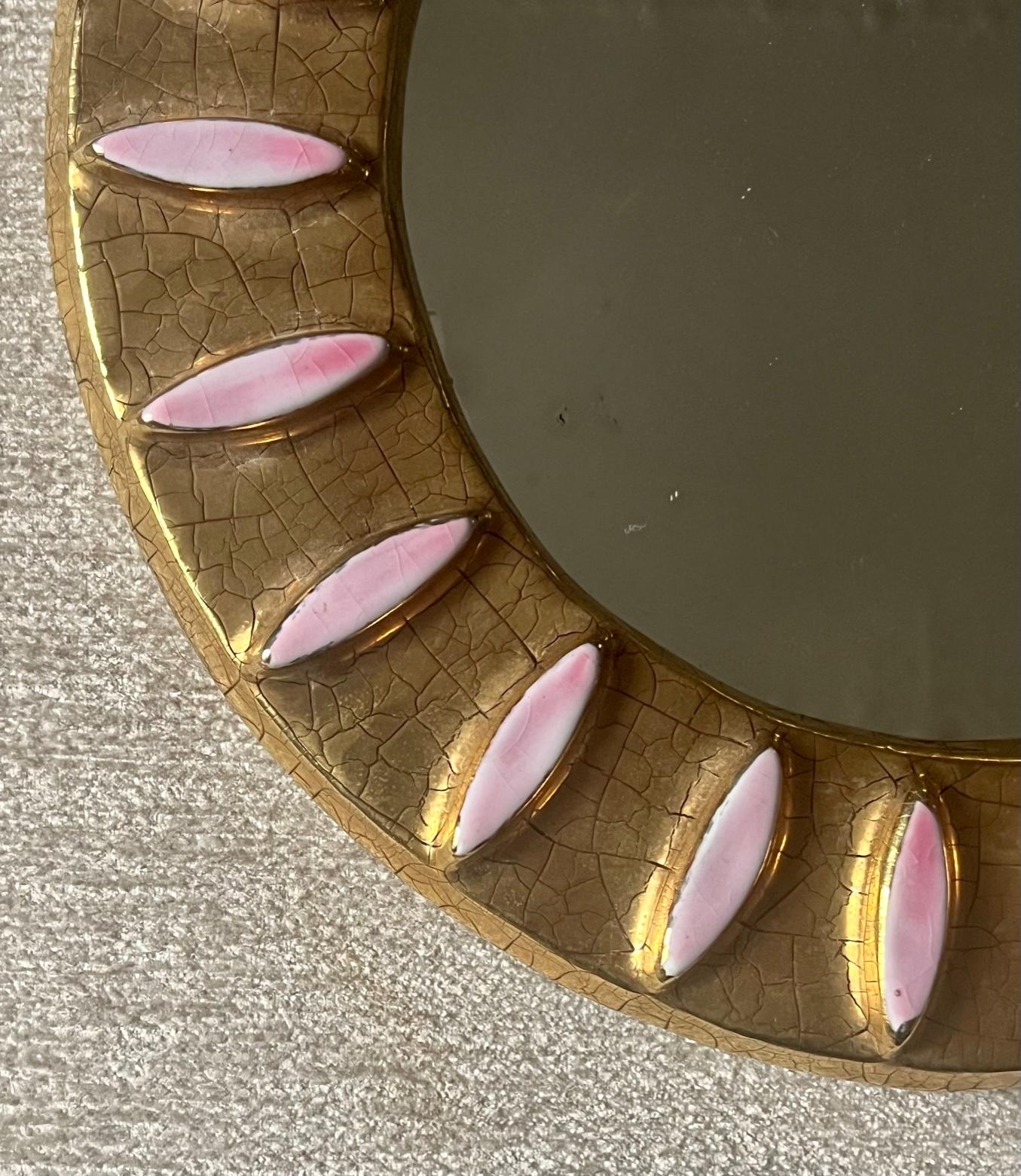 Ceramic Round ceramic mirror 