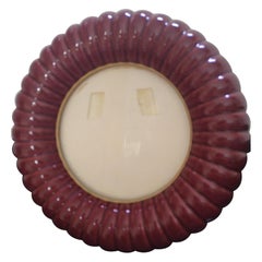 Round Ceramic Picture Frame, Italy 1960s