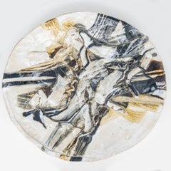 Round Ceramic Plate, Signed by Jeppe Hagedorn, Denmark 1960s