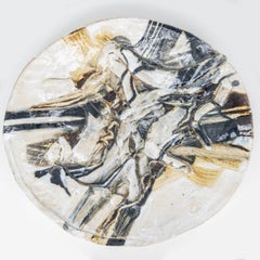 Round Ceramic Plate, Signed by Jeppe Hagedorn, Denmark 1960s