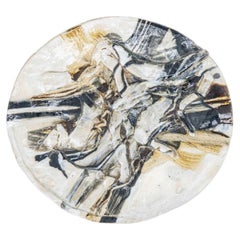 Round Ceramic Plate, Signed by Jeppe Hagedorn, Denmark 1960s