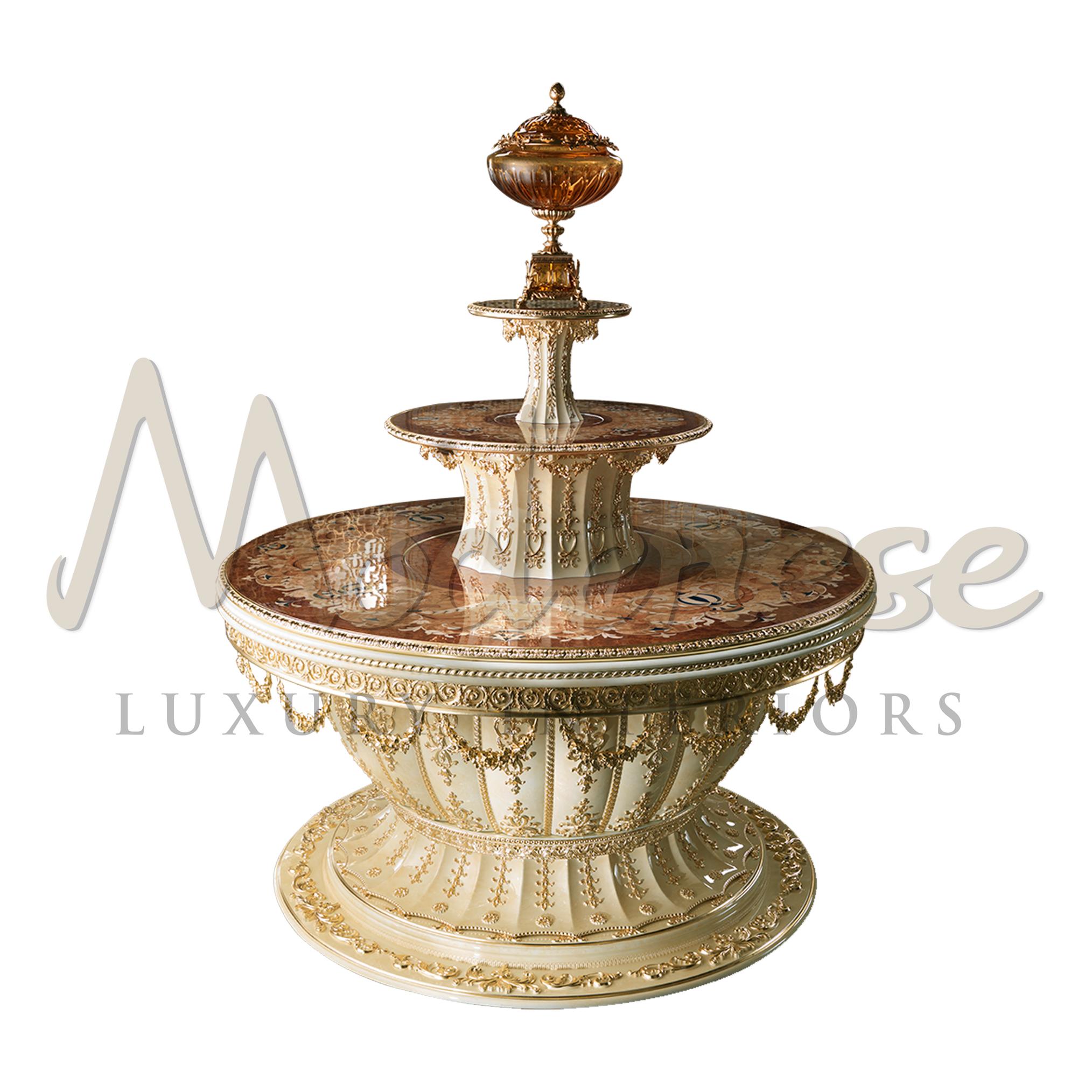 Rococo Table ronde de cérémonie avec mécanisme de levage par Modenese Gastone en vente
