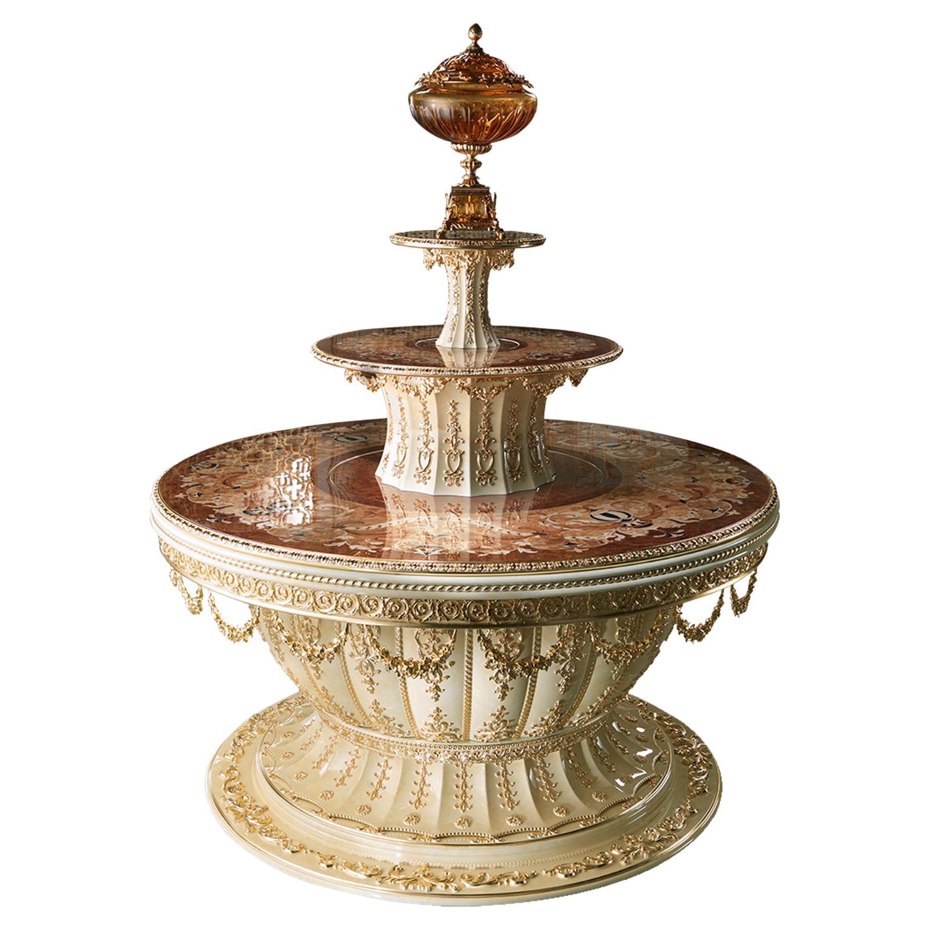Round Ceremonial Table with Lifting Mechanism by Modenese Gastone For Sale
