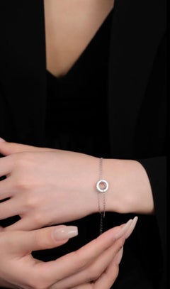 Round Chain Bracelet For Women 925 Silver Natural Pave Diamond Bracelet For Her