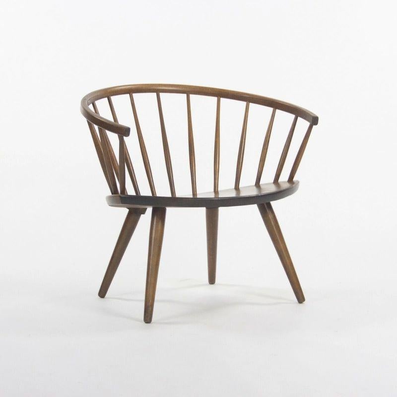 Listed for sale is a very rare Arka chair designed by Yngve Ekstrom and executed by Stolab of sweden. These chairs are fabulously unique in terms of their proportions and are refined in their sensibilities. The wood structure is in superb condition